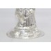 Handmade India God Goddess Radha Krishna Idol Figurine 70% Silver Figure Statue